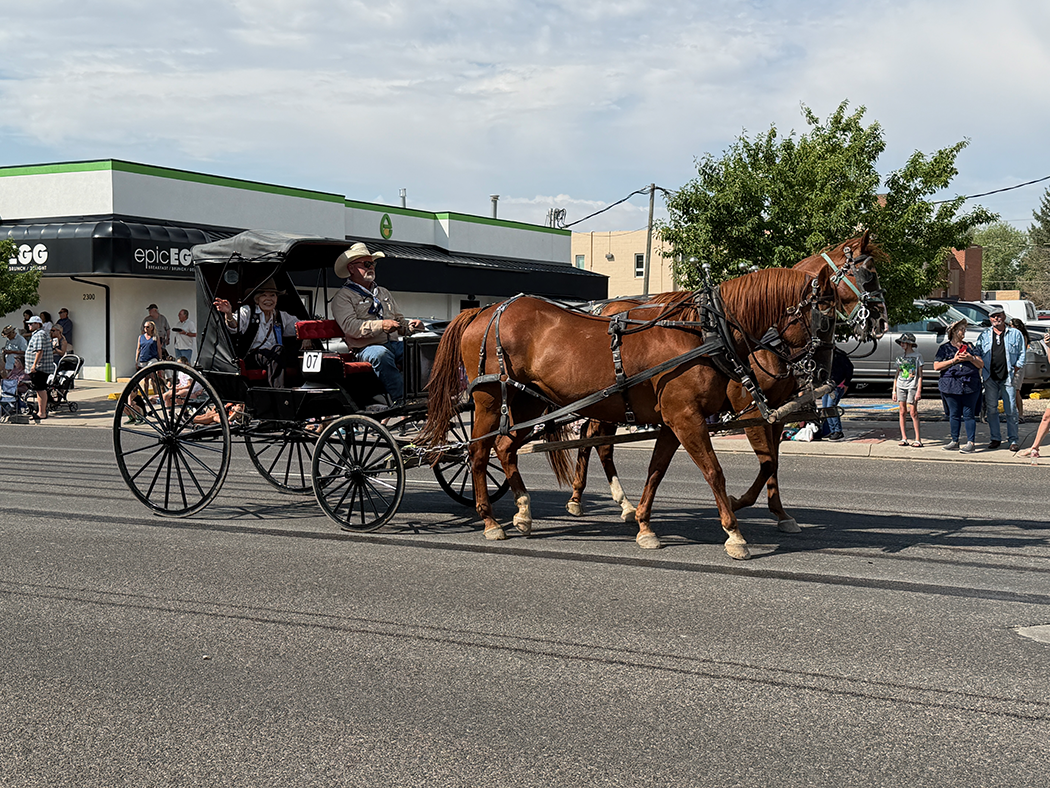 This SMALL EXPRESS WAGON was used by a man named Nip Scales to transport luggage from Cheyenne's depot to the famous Inter-Ocean Hotel.