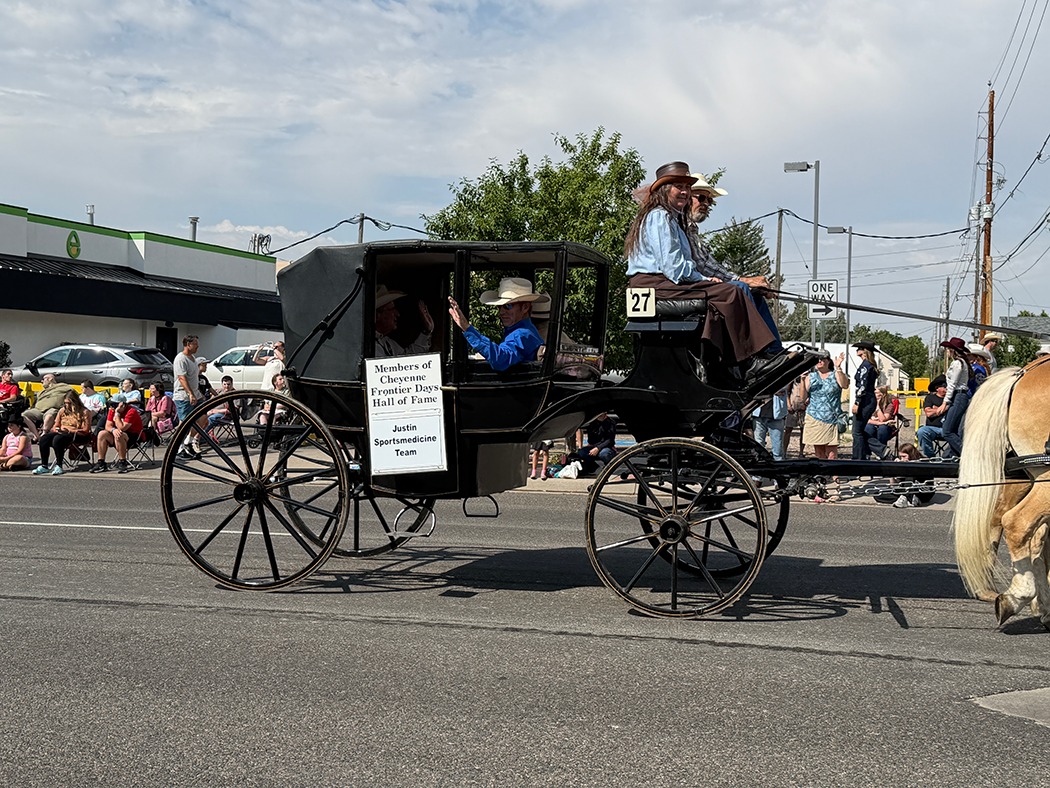 The LANDAU originally used by royalty, statesmen and other people of wealth, carries inductees of the Cheyenne Frontier Days Hall of Fame.